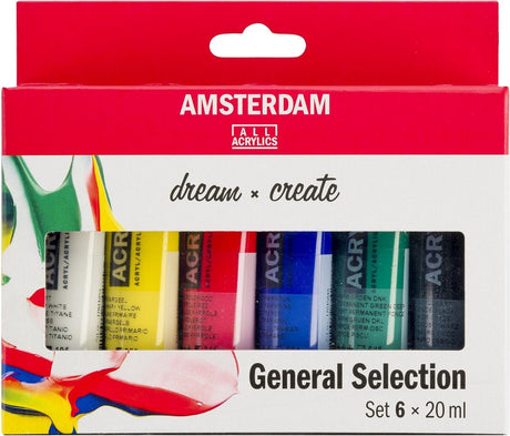 Bruynzeel amsterdam akrylmaling standardsæt, 6 stk.