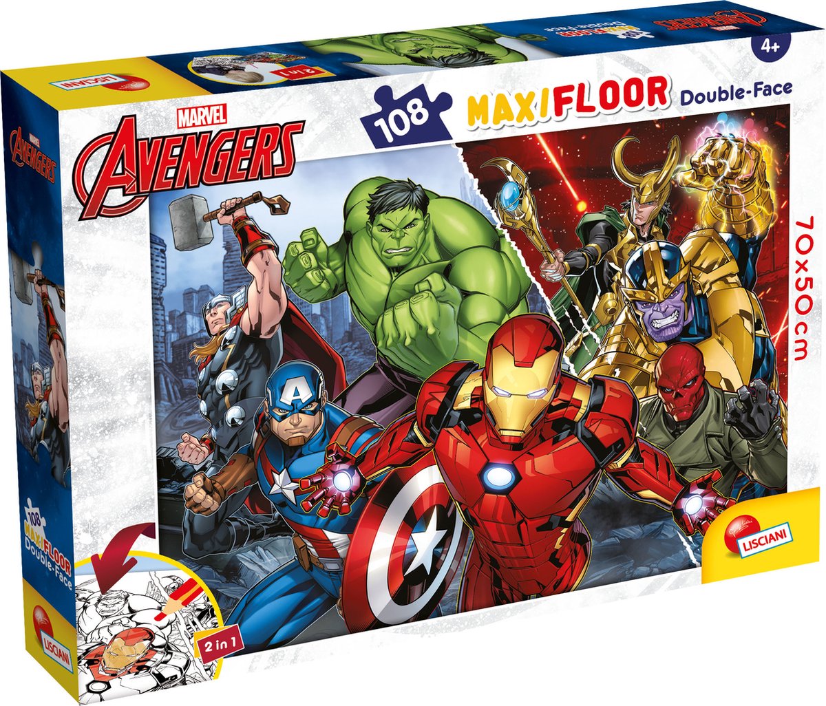 Lisciani marvel puslespil df maxifloor 108 avengers