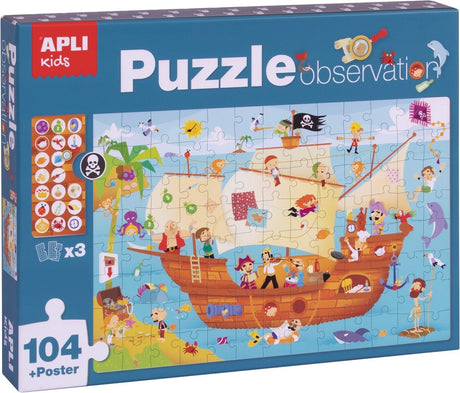 Apli | piratskib observere puslespil 104 brikker