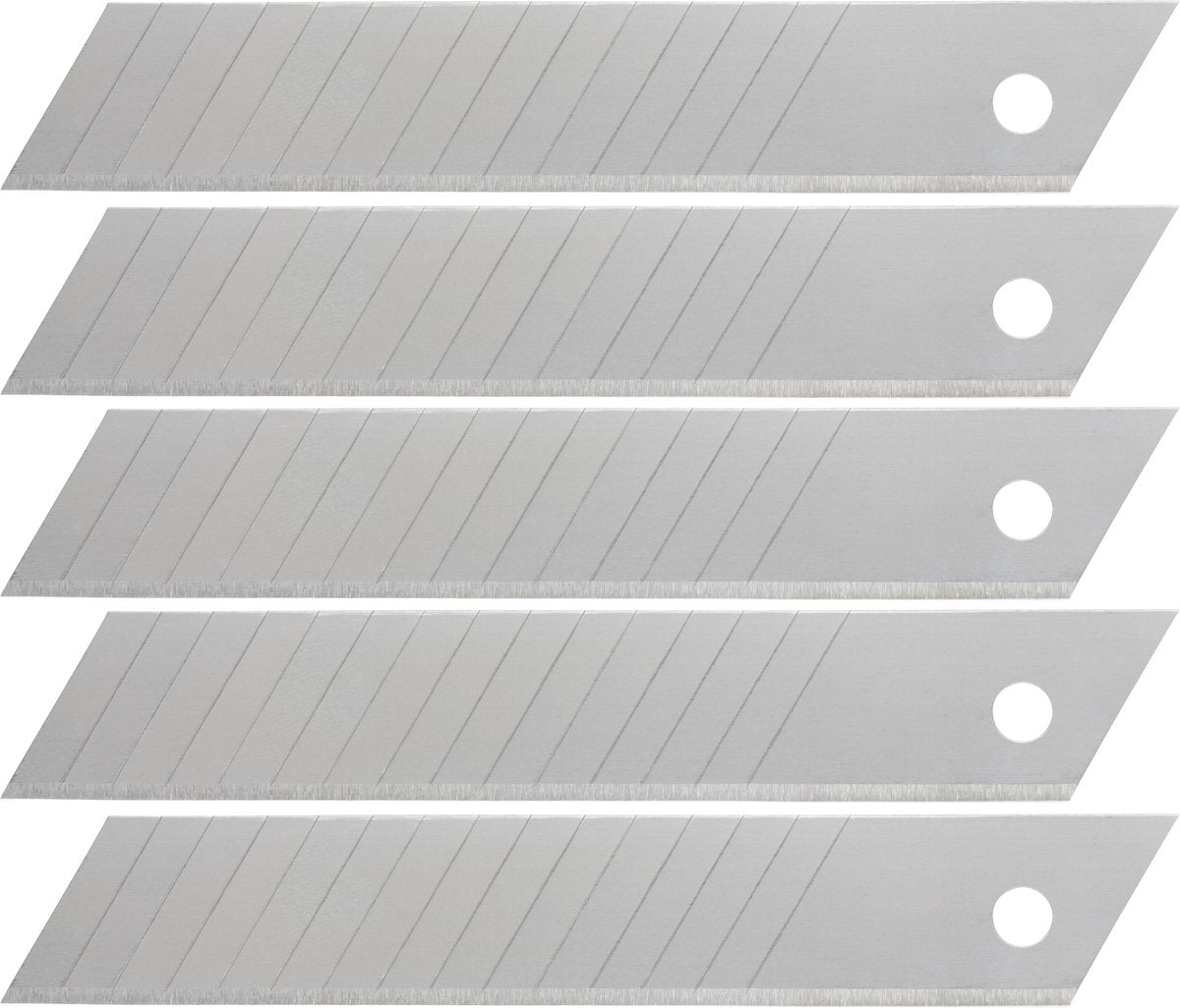 Wolfcraft - 5 snap-off knive 18 mm - reserveblade - 15 segmenter - 4182000