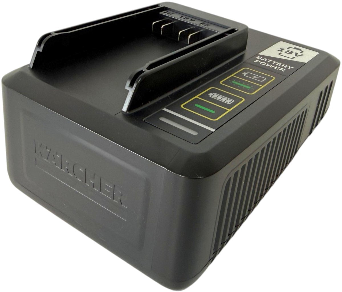 Kärcher 18 volt hurtiglader - velegnet til batterier med 18v 2,5 ah eller 5,0 ah