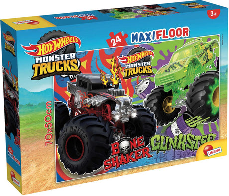 Lisciani - hot wheels - puslespil maxifloor - 24 brikker