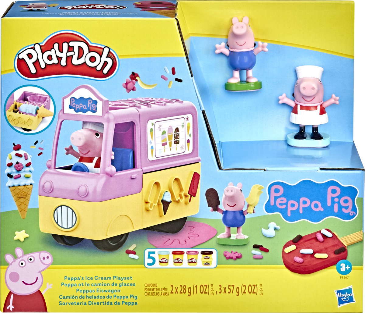 Play-doh Peppas islegesæt - modellervoks - inklusiv 5 krukker