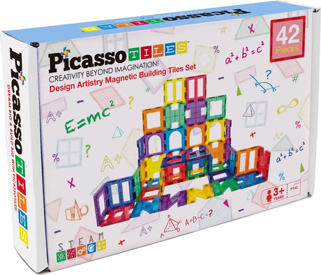 Picasso fliser taktik - byggelegetøj - magnetiske fliser - magnetiske fliser - kunstneriske sæt - stammelegetøj - kreativt byggelegetøj - 42 dele - fra 3 år