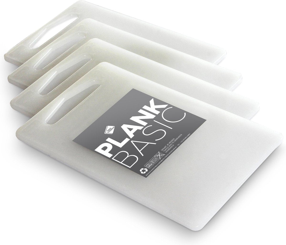 Inno cuisinno - skærebræt - basic - sæt med 4 stykker - 25x15cm