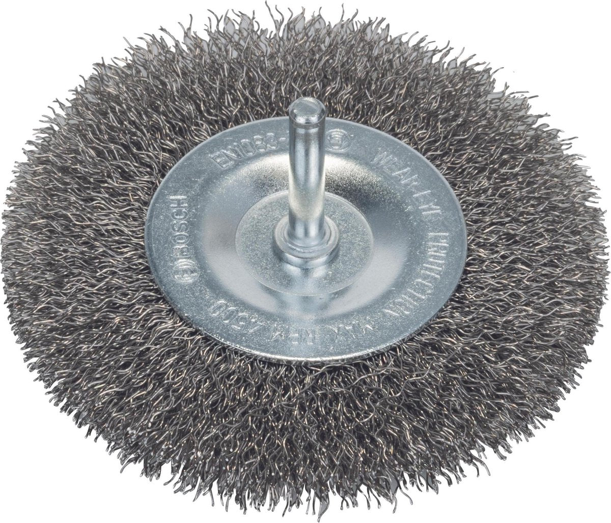 Bosch 6mm skivebørste 100 korrugeret 0,3 rustfrit stål
