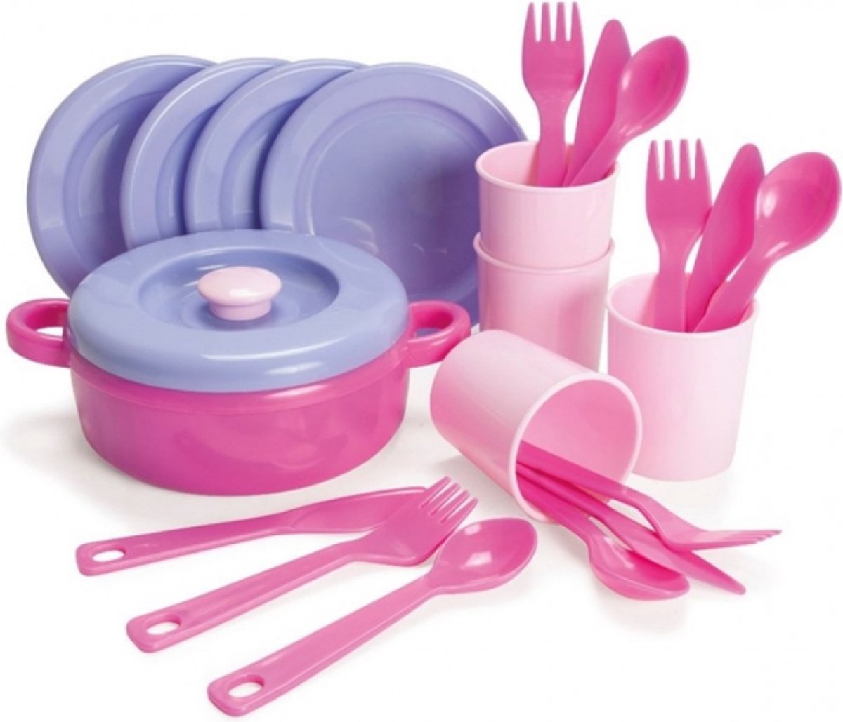 Dantoy spisestel pastel, 22 stk.