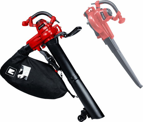 Einhell elektrisk løvblæser - støvsuger GC-EL 3000 e - 3000 W - blæse-suge funktion - 45 l opsamlingspose - blæsehastighed: 300 km t - hakkefunktion: 15:1