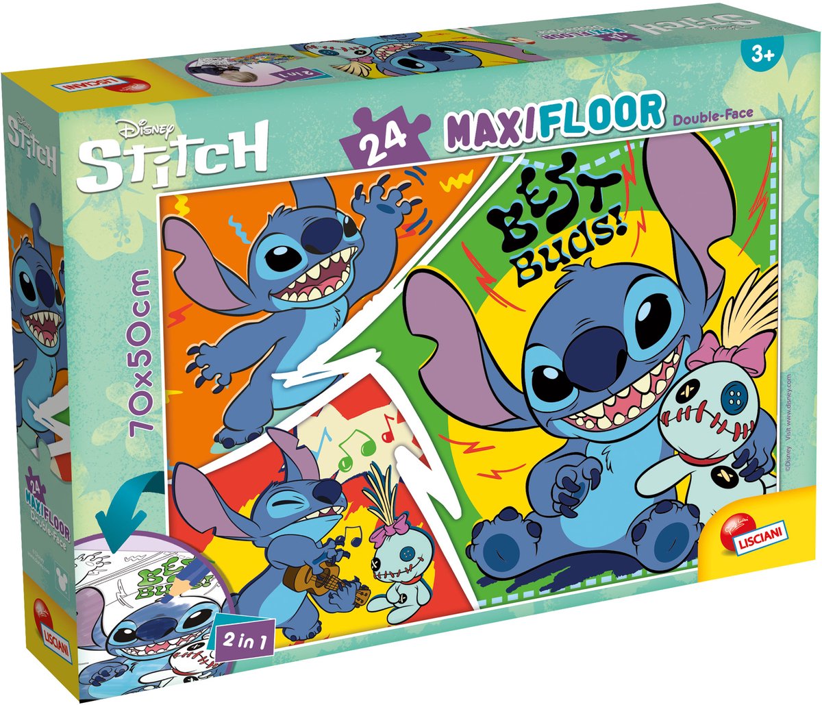 Lisciani disney puslespil df maxi floor 24 lilo stitch