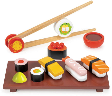 Mentari køkken - sushi sæt - 17x7,50x4,50cm - træ - 3 år