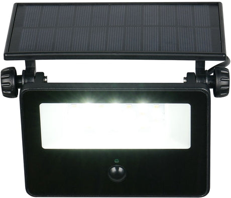 Rl live your light reality moura - væglampe - sort mat - inkl. 1x SMD 10 W - justerbar lysfarve - bevægelsessensor - vægmontering - genopladelig - ledningsfri - solenergi - solenergi - vipbar - hukommelsesfunktion via vægkontakten - udendørs belysning -