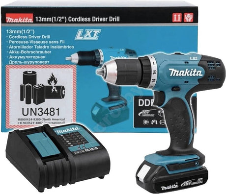 Makita værktøj - 18v batteridrevet skruetrækker, 1x batteri 1,5 ah li-ion, oplader ddf453syx5
