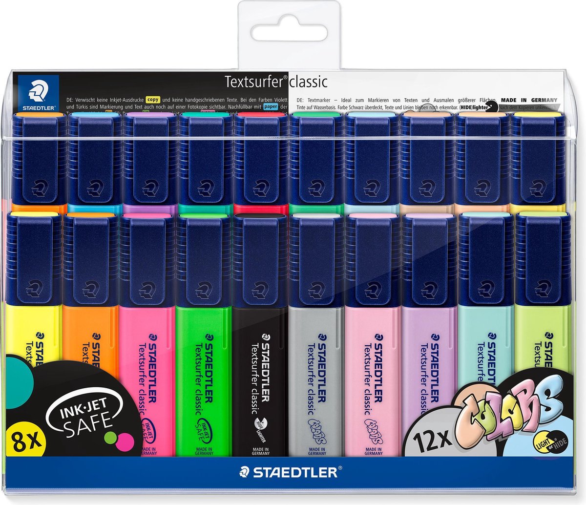 Staedtler text surfer klassisk tekstmarkør - sæt med 20 stk