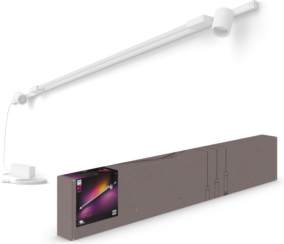 Philips hue perifo railverlichting muur - 2-spots - 1 gradient light tube - wit - basisset