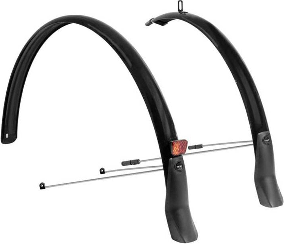 XLC MG-F05 stænkskærm bycykelsæt - 28 tommer 46 mm - PVC - velegnet til byturcykel