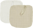 Meyco baby uni speendoek - 2-pack - pre-washed hydrofiel - naturel soft sand