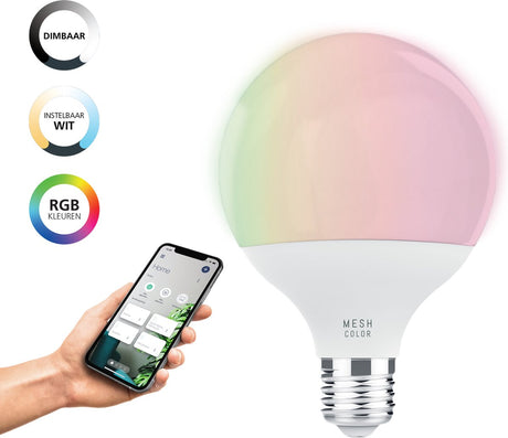 Eglo connect.z smart LED-lampe - E27 - ø 9,5 cm - justerbart RGB hvidt lys - dæmpbar - Zigbee