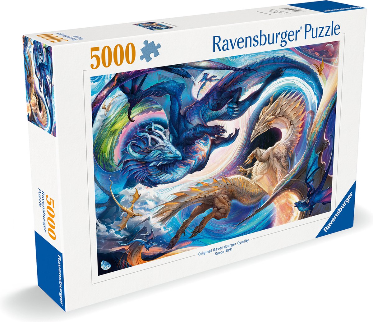Ravensburger puslespil stor dragefestival dag og nat - puslespil - 5000 brikker