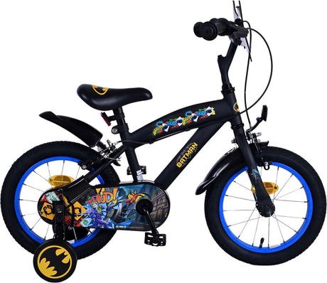 Volare batman børnecykel - drenge - 14 tommer - sort - to håndbremser
