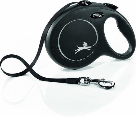 Flexi products retractable line new classic dæk sort l 8 meter op til 50kg