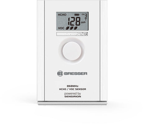 Bresser vejrstation - hcho + voc sensor - luftkvalitetsmåler - til vejrstation 7003700 og 7003240 - hvid