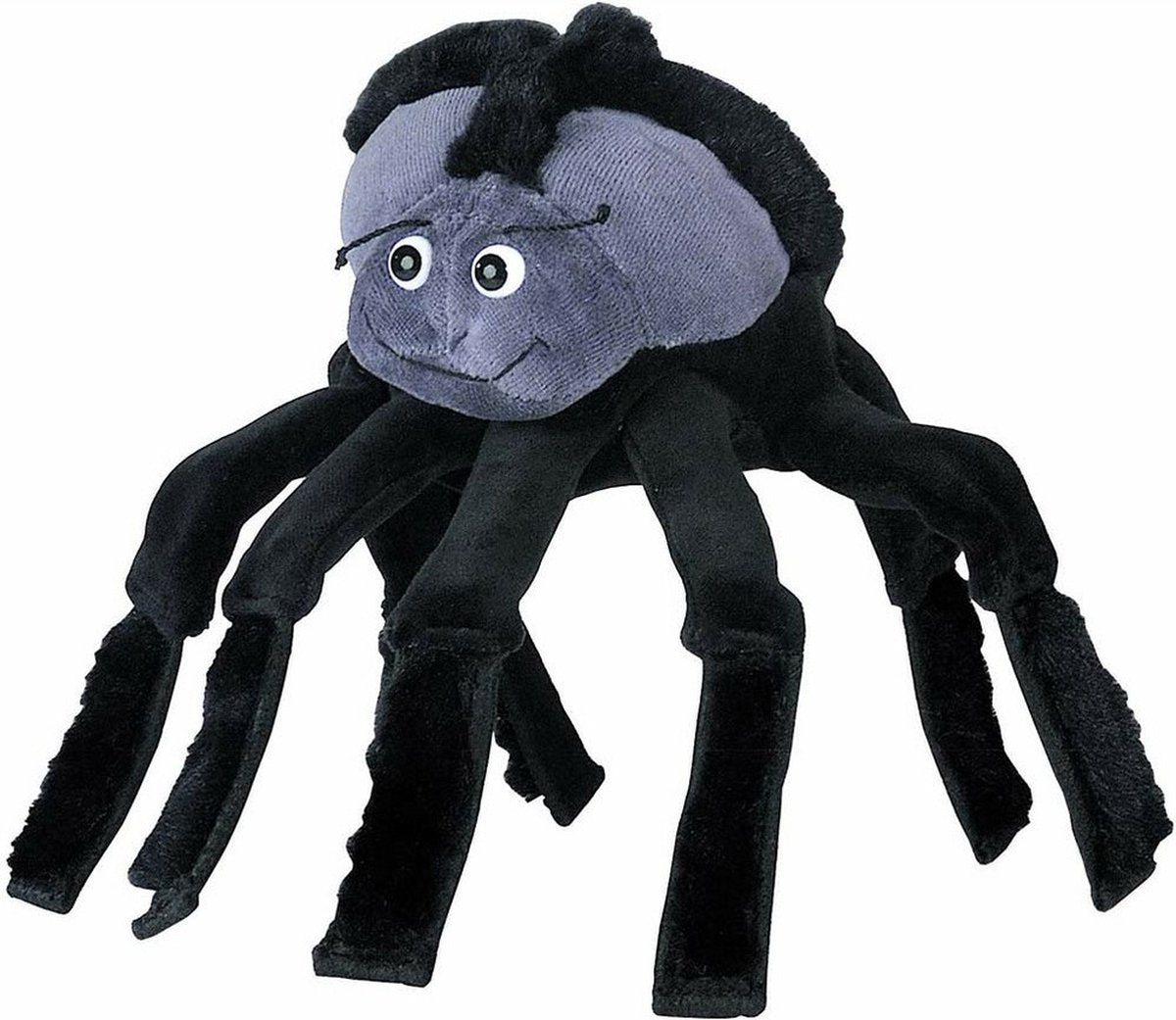 Beleduc hånddukkeedderkop - dukketeaterfigur - dyr - sort - 22 cm