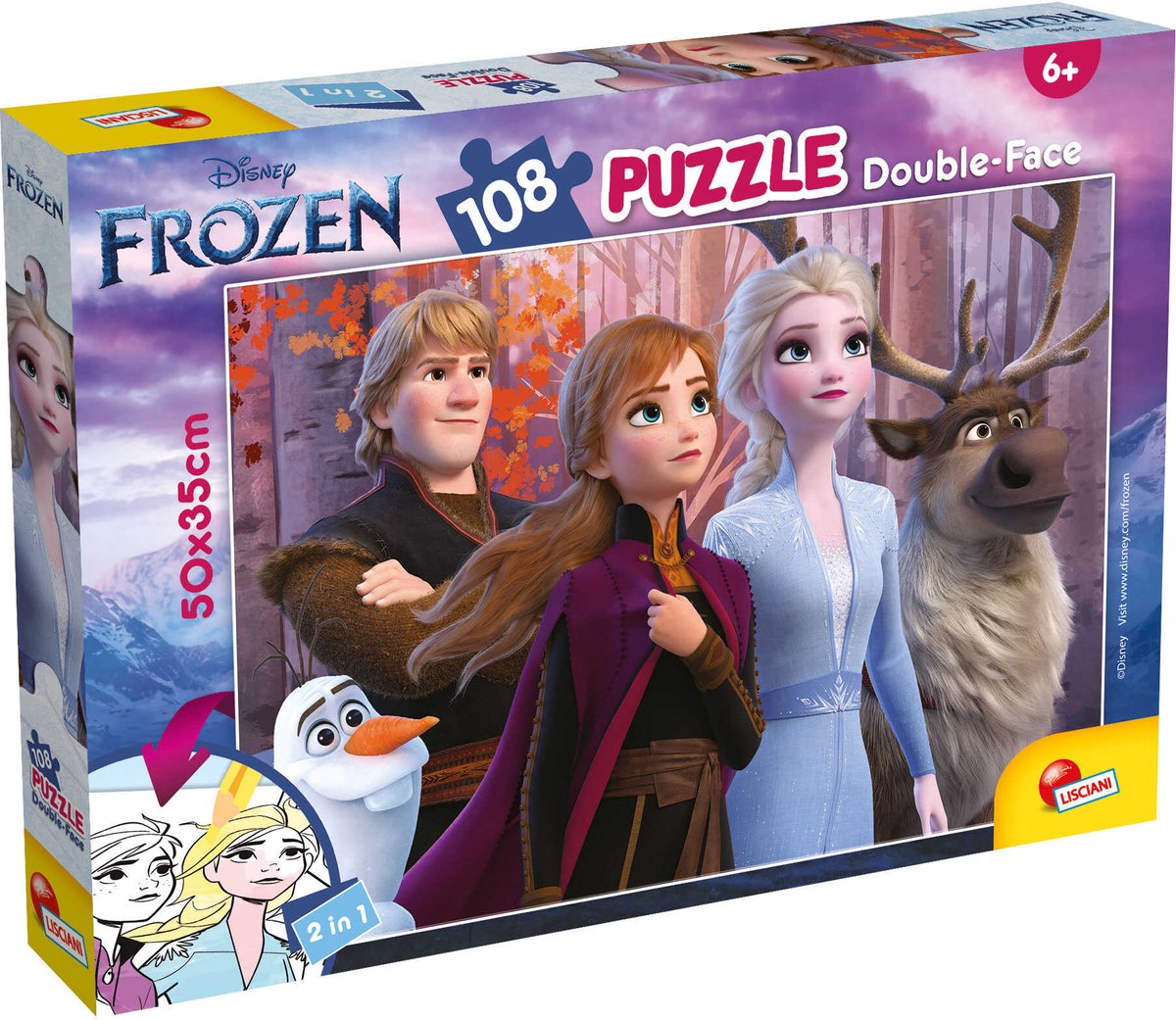 Lisciani disney puslespil df plus 108 frozen 2