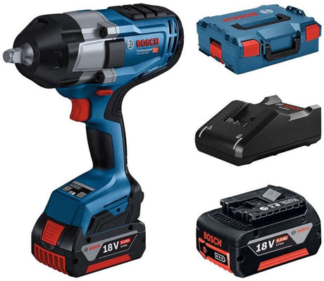 Bosch gereedschap - 18v accu-slagmoersleutel, 2x accu 1,5 ah li-ion, lader 06019j8304