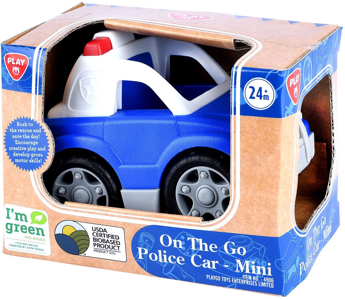 Playgo biobaseret politibil - 12cm