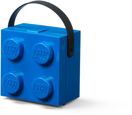Lego - madkasseklods 4 med hank - polypropylen - blå