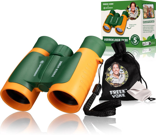 Freek Spark x Bresser kikkert 3x30 - til børn - let og kompakt - med taske