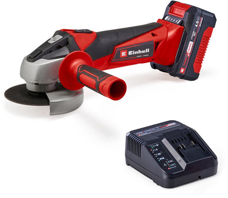 Einhell batteri vinkelsliber tc-ag 18 115 li kit - power x-change - 18 v li-ion - ø115 mm - 8.500 t min - max. skæredybde: 28 mm - inkl. 1x 4,0 ah batteri og oplader