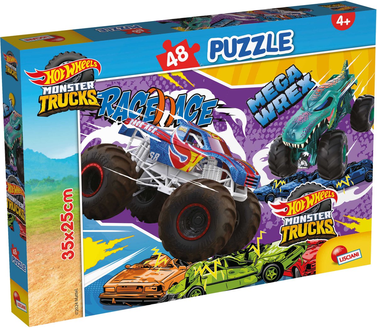 Lisciani hot wheels puslespil m-plus 48
