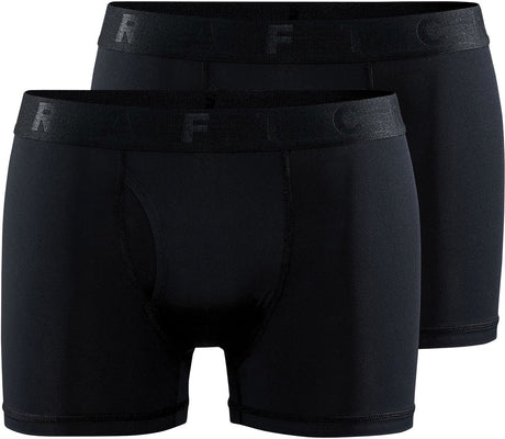 Craft active boxer 3-tommer 2-pack m herre sportsunderbukser - sorte
