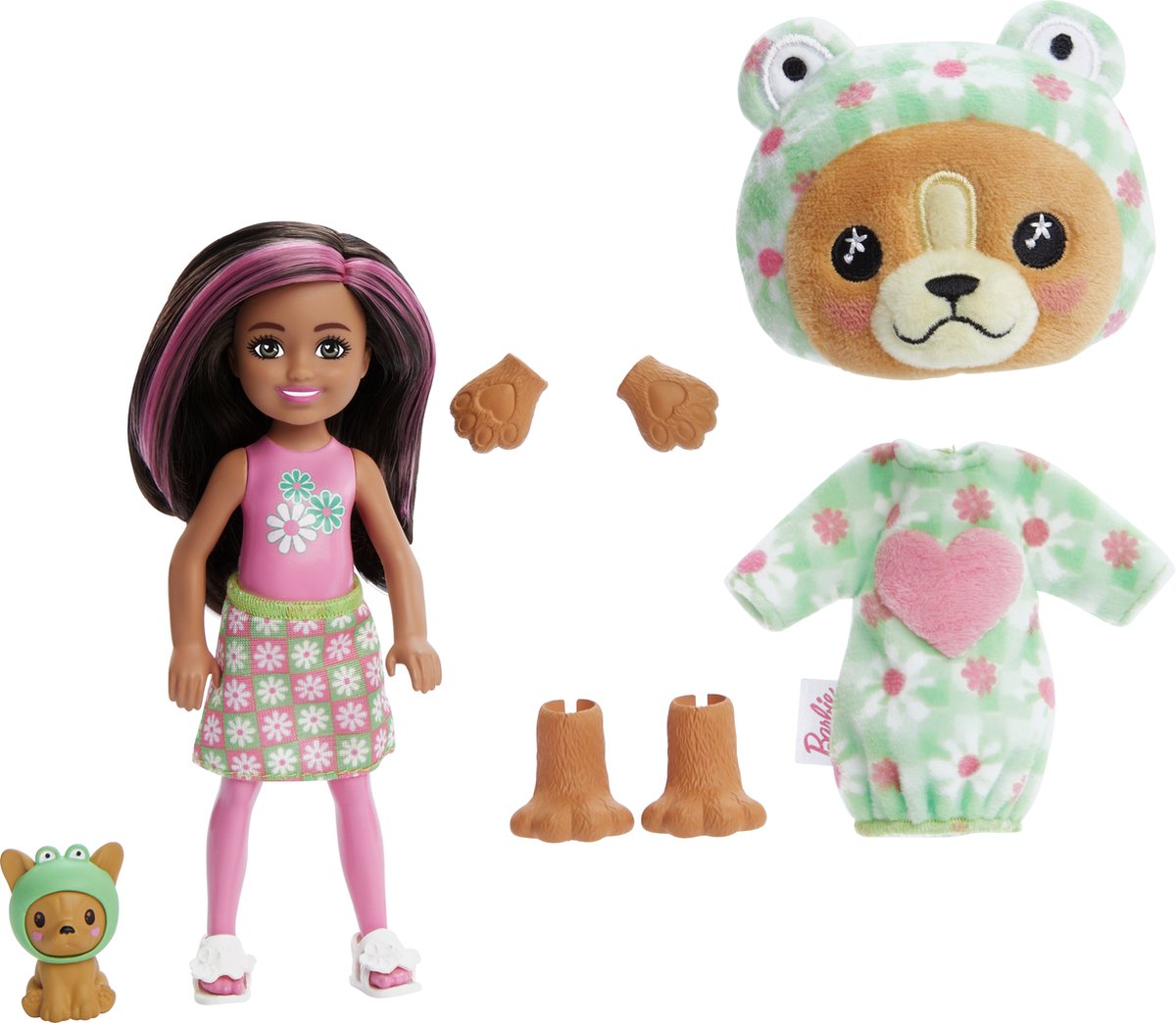 Barbie cutie afsløre dukke - 13,9 cm - hund frø - dukke