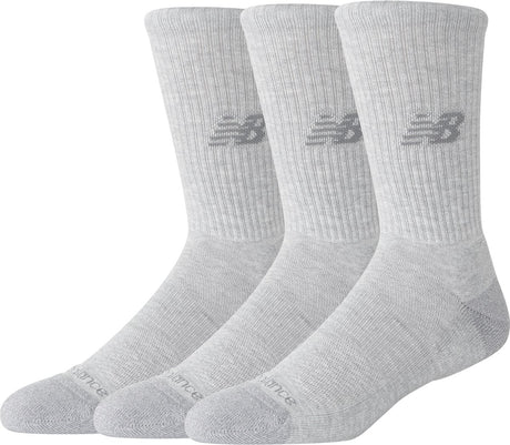 New balance aktive besætningsstrømper 3-pak unisex sportsstrømper - atletisk grå