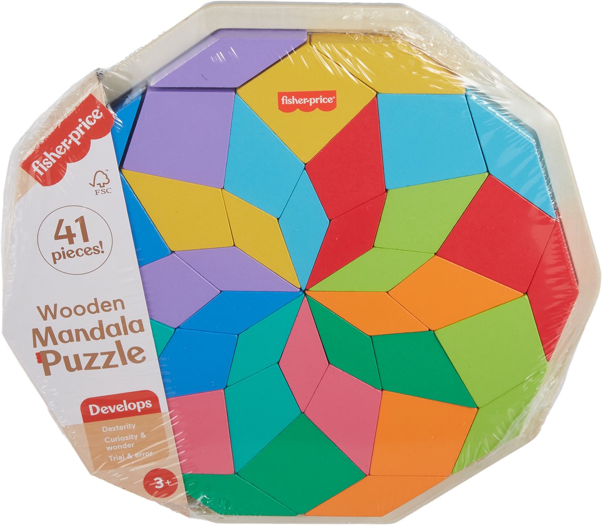 Fisher-price geometrisk træmandala - puslespil