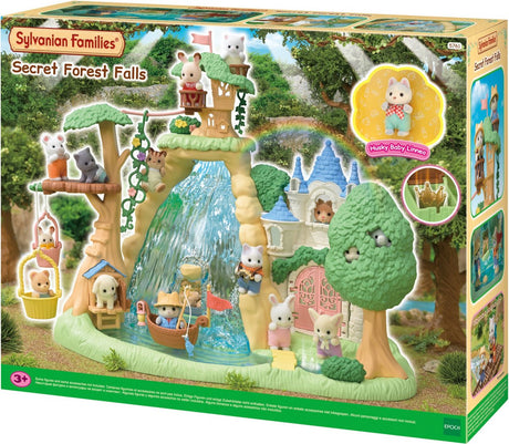 Sylvanian Families 5761 Secret Forest Waterfall Set - Indeholder 1 fløjlsblød babylegende figur