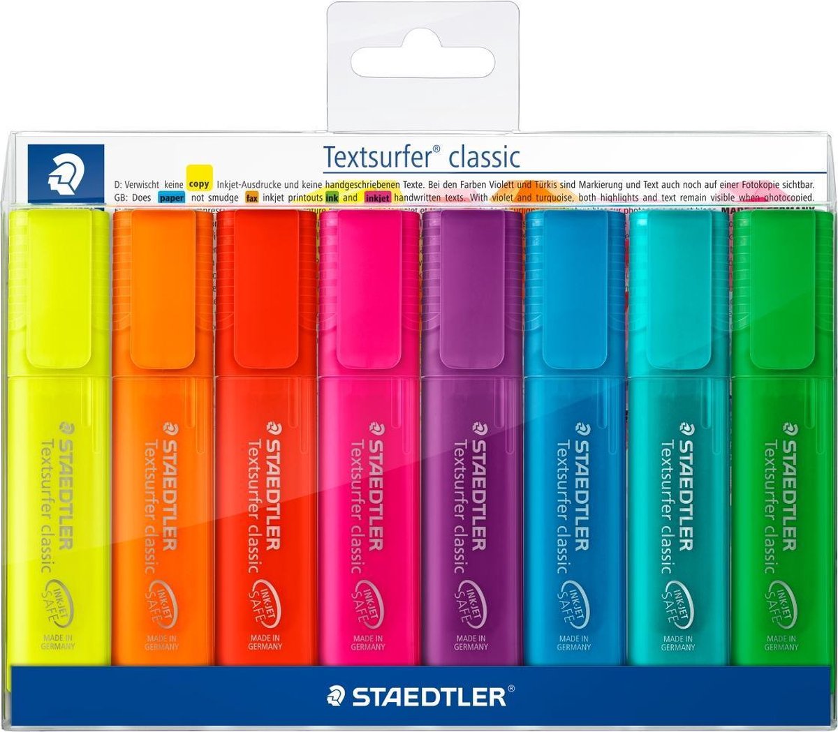 Staedtler textsurfer klassisk tekstmarkør - sæt 8 regnbue