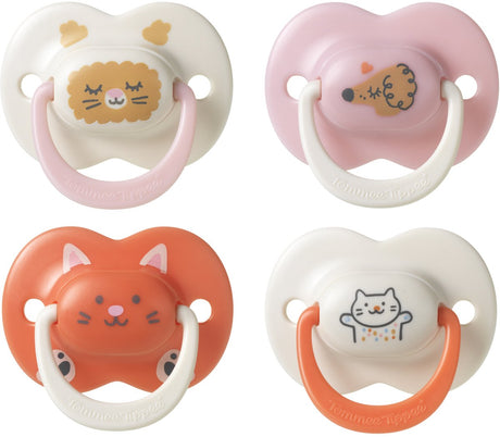Tommee tippee ultimate fit sut - 18-36 måneder - 4 stk - ortodontisk symmetrisk sut til babyer - 100 % BPA-fri silikone - pink deco