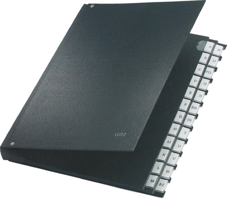 Leitz - sorteringsmappe - 24 rum - faner a-z - a4 - sort