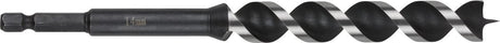 Wolfcraft - 14 mm slangebor til træbjælker - 165 mm - træbor med sekskantet skaft - sekskant - 7135000