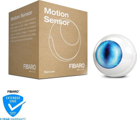 Fibaro bevægelsessensor - 4-i-1 multisensor - inkl. batteri - fungerer med hjemmecentre, hjemlige og andre z-wave controllere