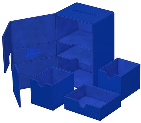 Ultimate guard twin flip`n`tray 160+ xenoskin monocolor blå () (opbevaringsboks)