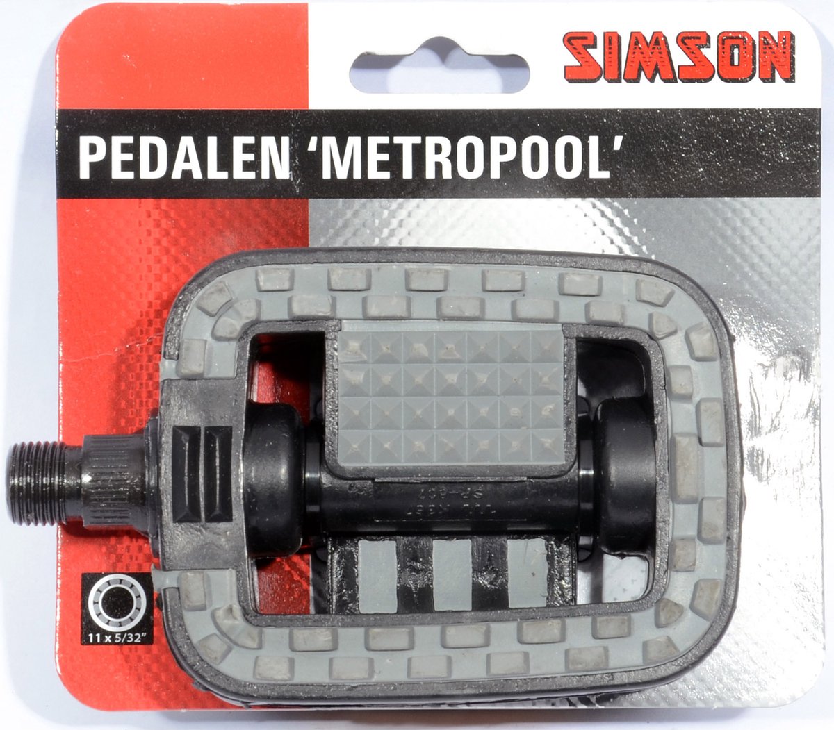 Pedaler sæt Metropolis 9 16 tommer grå sort