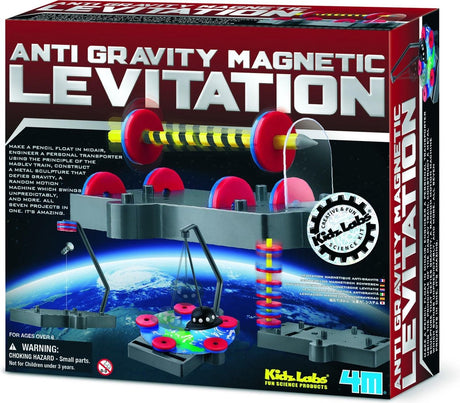 4m videnskab og spil - anti-tyngdekraft og magnetisk levitation - byggesæt - kidzlabs - 8+