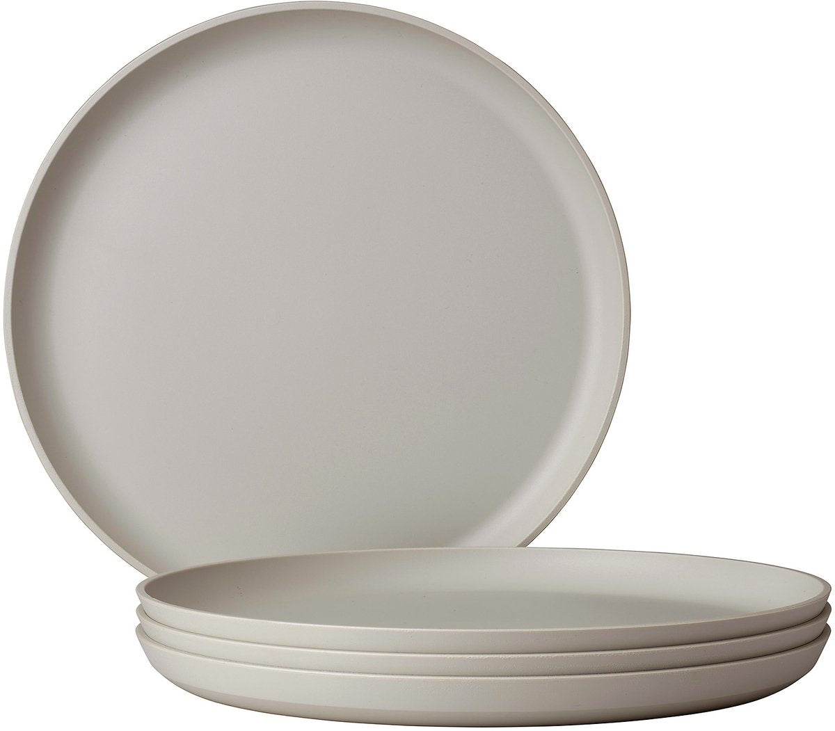 Mepal plat bord silueta - 4 stuks - dinerborden - nordic white