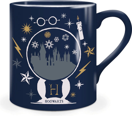 Half moon bay harry potter - hogwarts slot til jul - krus - blå - 400ml