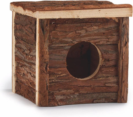 Beeztees forest blokhut classic - knaagdier - hout - 15x15x14 cm