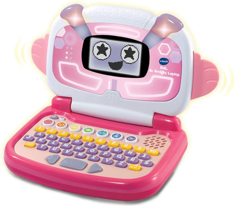 Vtech bob, den muntre bærbare pink - legetøjscomputer - lær bogstaver, tal og tælling at kende - 3 til 7 år